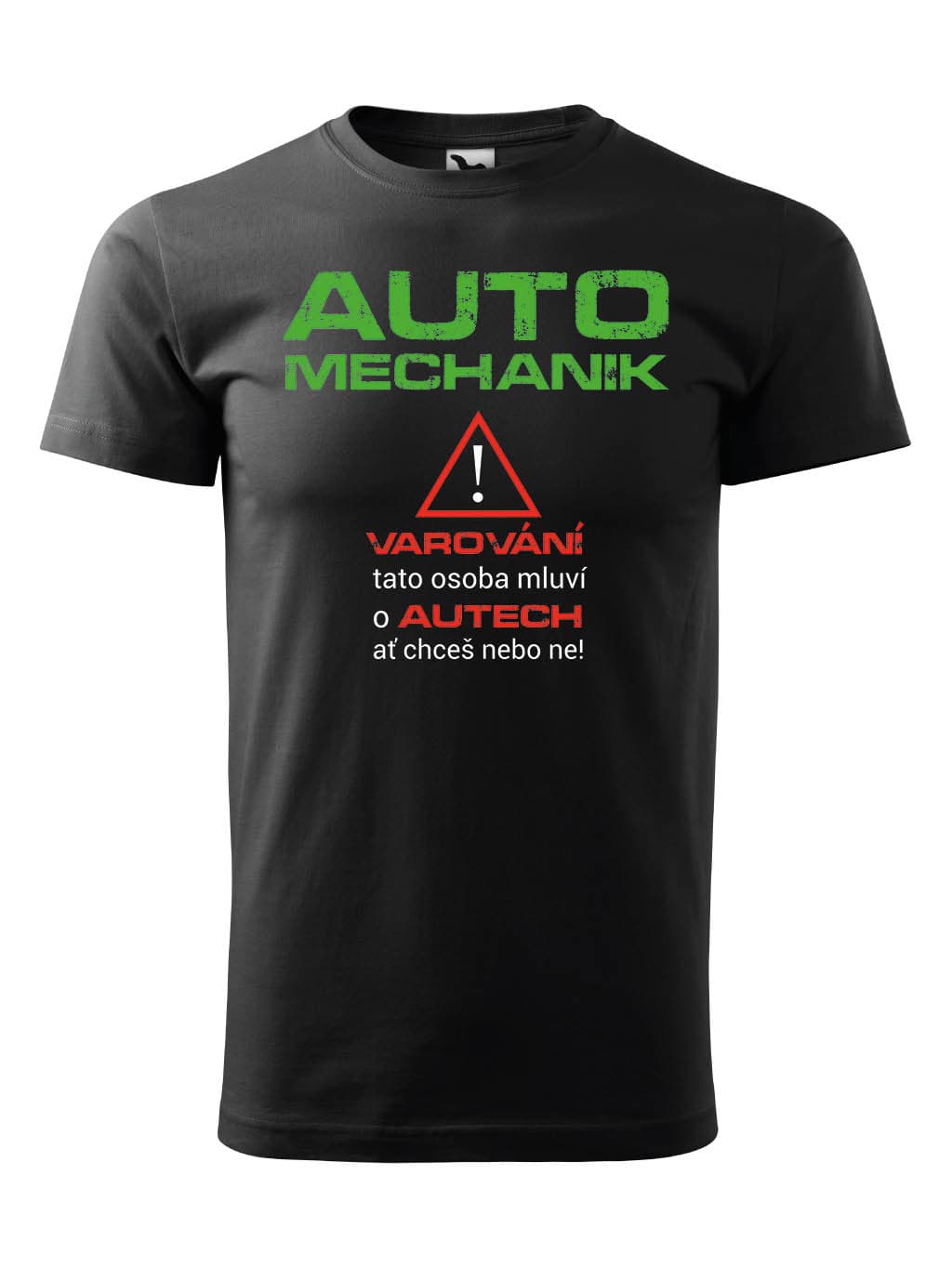 Tričko s potiskem Varování automechanik