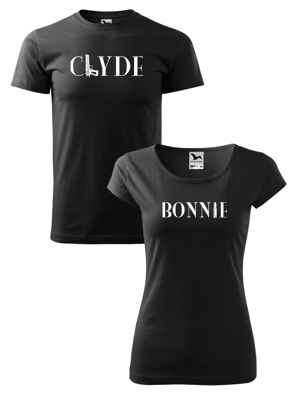 Trička pro páry Bonnie a Clyde předek
