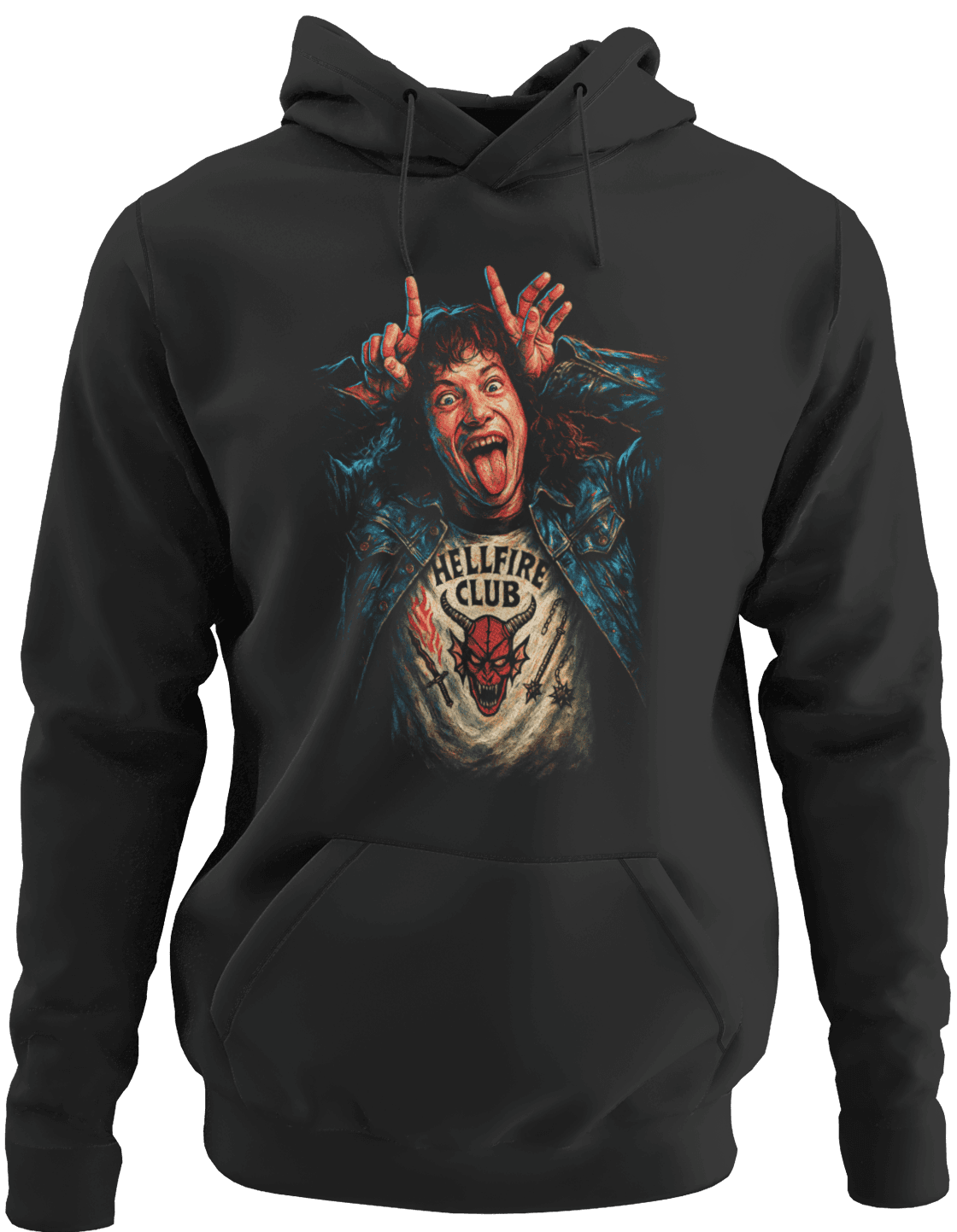 Mikina s potiskem stranger things the hellfire club