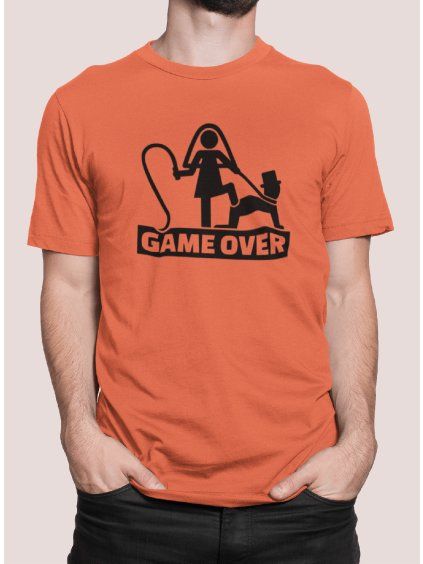 Tričko s potiskem Game Over Slave