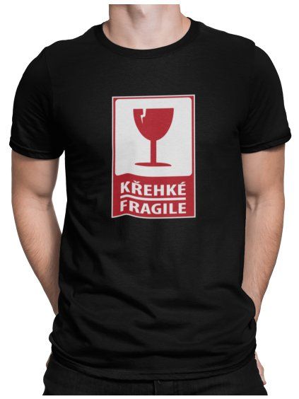 Tričko s potiskem Pozor křehké