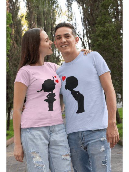 Trička pro páry Kiss