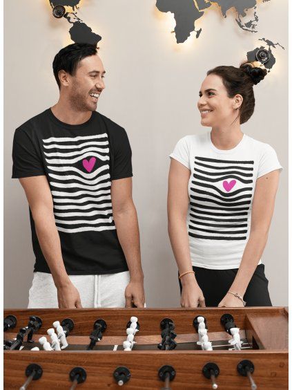 Trička pro páry Love strips