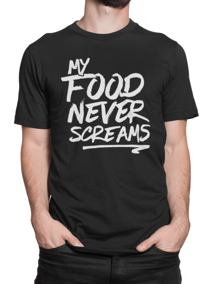 Tričko s potiskem My food never scream