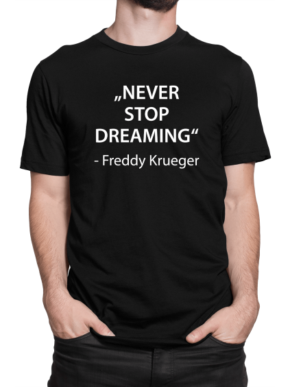 Never stop dreaming cerne triko min