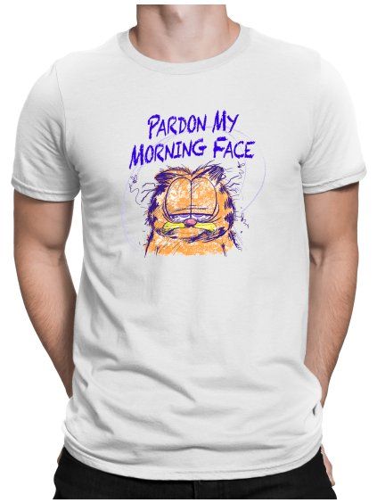 garfield morning bile triko