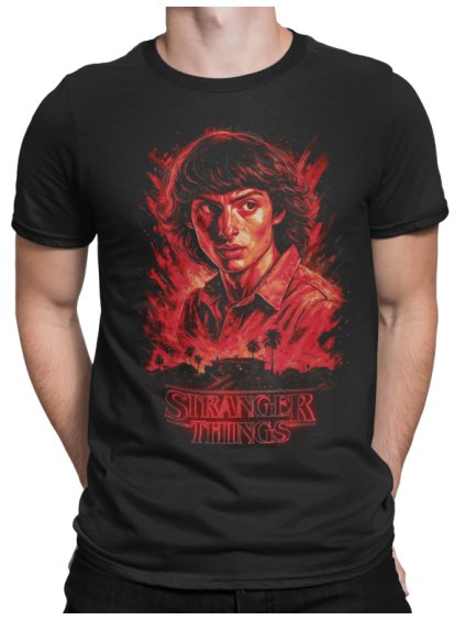 Tričko s potiskem stranger things - mike