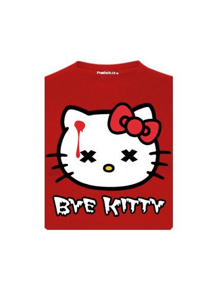 Tričko s potiskem Bye Kitty