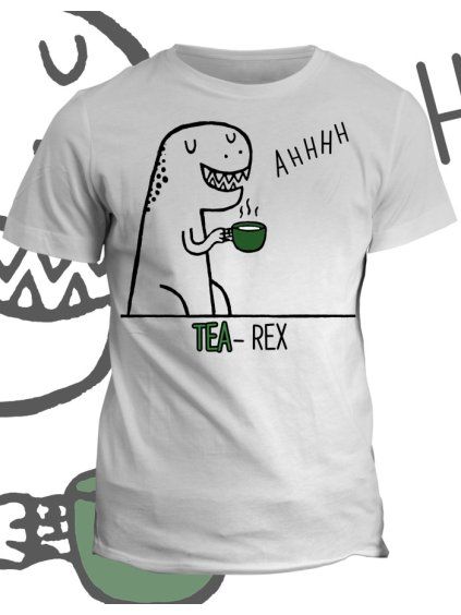 Tričko s potiskem Tea Rex