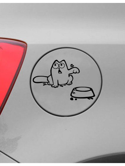 Samolepka na auto Hladová kočka
