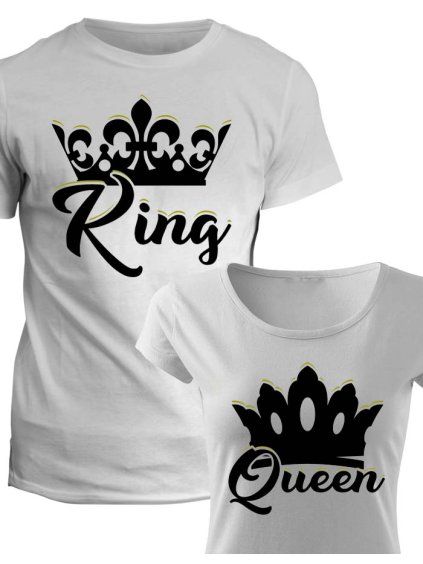 Trička pro páry King Queen