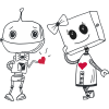 Trička pro páry Robot Love