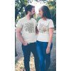 Trička pro páry Robot love labyrint
