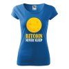 Tričko s potiskem Bitcoin never sleep