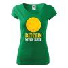 Tričko s potiskem Bitcoin never sleep