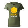 Tričko s potiskem Bitcoin never sleep
