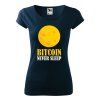 Tričko s potiskem Bitcoin never sleep